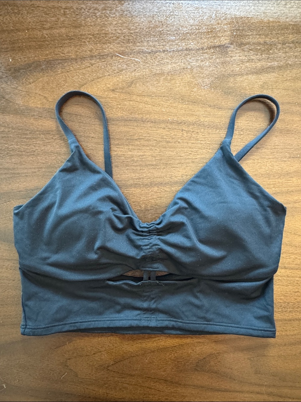 Athleta long sports bra, black, like new! Size 34b/c